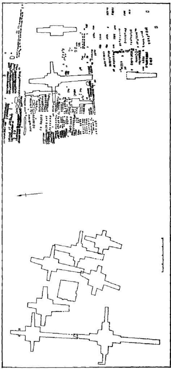 图1安阳西北岗商代大墓及祭祀坑平面图（采自《新中国的考古发现与研究》，文物出版社）